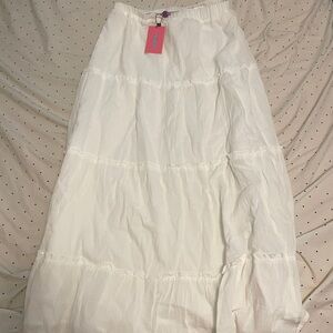 Edikted Charlotte Tiered Maxi Skirt